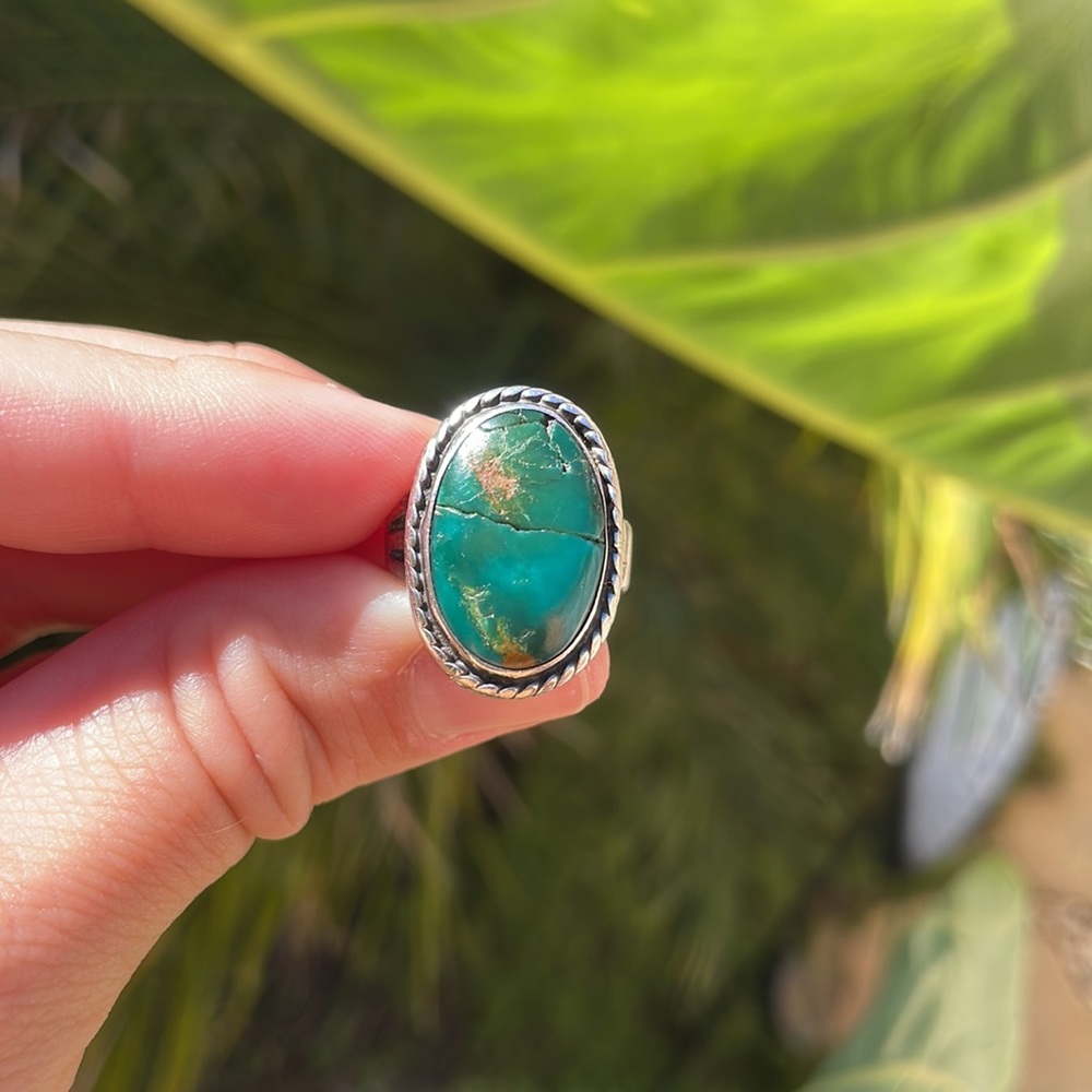 Antique Sterling Turquoise Navajo Ring